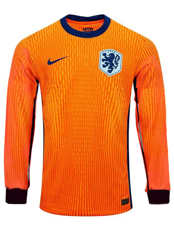 Nethland maillot domicile manches longues uniforme de football premier kit de football pour hommes en haut du maillot de sport coupe d'Europe 2024